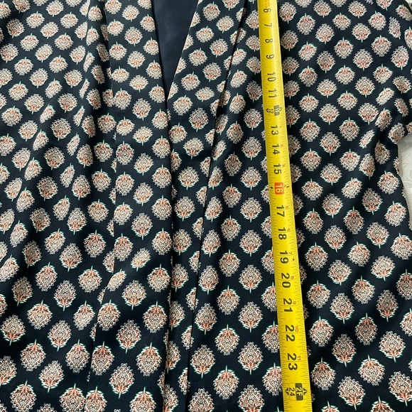 Banana Republic Women Kimono size Small Navy Blue Floral - Picture 8 of 9